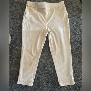 Time and Tru Skinny Pull-On Pants in Light Beige